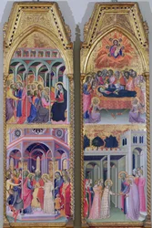 Triptych of the Coronation of the Virgin, Left and Right Panels